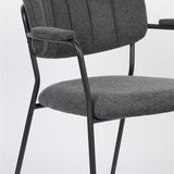 Armchair Jolien Black/Dark Grey