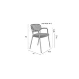 Armchair Jolien Black/Dark Grey