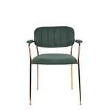 Armchair Jolien Gold/Dark Green