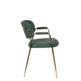 Armchair Jolien Gold/Dark Green