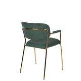 Armchair Jolien Gold/Dark Green