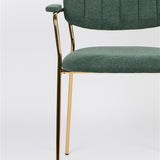 Armchair Jolien Gold/Dark Green