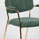 Armchair Jolien Gold/Dark Green