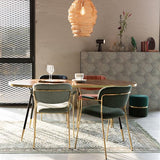 Armchair Jolien Gold/Dark Green