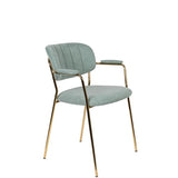 Armchair Jolien Gold/Light Green