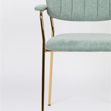 Armchair Jolien Gold/Light Green