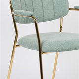 Armchair Jolien Gold/Light Green