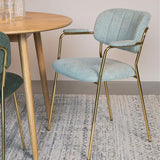 Armchair Jolien Gold/Light Green