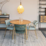 Armchair Jolien Gold/Light Green