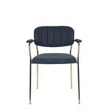 Armchair Jolien Gold/Dark Blue