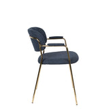 Armchair Jolien Gold/Dark Blue