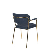 Armchair Jolien Gold/Dark Blue