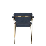 Armchair Jolien Gold/Dark Blue
