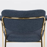 Armchair Jolien Gold/Dark Blue