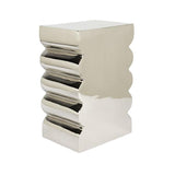 Stool Curves Shiny Silver