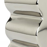 Stool Curves Shiny Silver