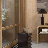 Stool Curves Shiny Brown
