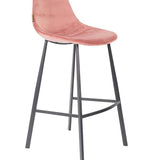 Barstool Franky Velvet Old Pink