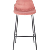 Barstool Franky Velvet Old Pink