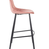 Barstool Franky Velvet Old Pink