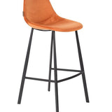 Barstool Franky Velvet Orange