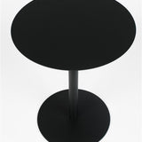 Side Table Snow Black Round S