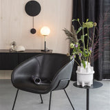 Side Table Snow Black Round S