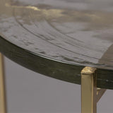 Side Table Vidrio Brass