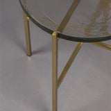 Side Table Vidrio Brass