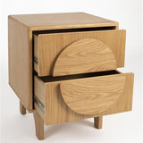 Side Table / Bedstand Groove Natural Oak