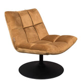 Lounge Chair Bar Velvet Golden Brown