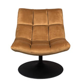 Lounge Chair Bar Velvet Golden Brown