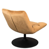 Lounge Chair Bar Velvet Golden Brown