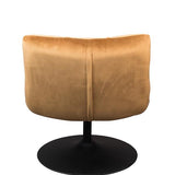 Lounge Chair Bar Velvet Golden Brown