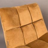 Lounge Chair Bar Velvet Golden Brown
