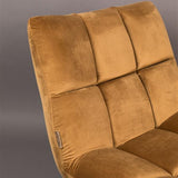 Lounge Chair Bar Velvet Golden Brown
