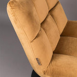 Lounge Chair Bar Velvet Golden Brown