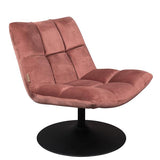 Lounge Chair Bar Velvet Old Pink