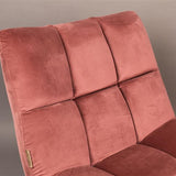 Lounge Chair Bar Velvet Old Pink
