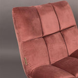 Lounge Chair Bar Velvet Old Pink