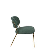 Lounge Chair Jolien Gold/Dark Green