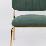 Lounge Chair Jolien Gold/Dark Green