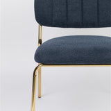 Lounge Chair Jolien Gold/Dark Blue