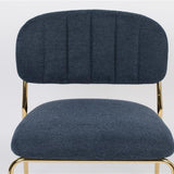 Lounge Chair Jolien Gold/Dark Blue