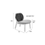 Lounge Chair Spike Natural/Grey