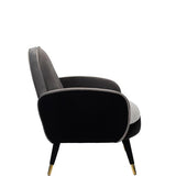 Lounge Chair Sam Black/Grey Fr