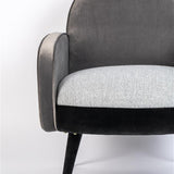 Lounge Chair Sam Black/Grey Fr