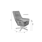 Lounge Chair Bruno Rib Green