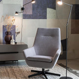 Lounge Chair Bruno Rib Light Grey