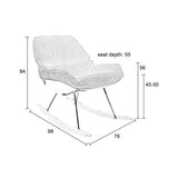 Lounge Chair Rocky Off White Teddy